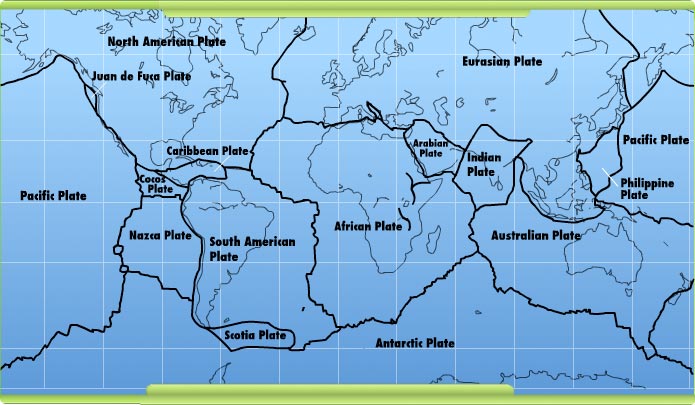 Tectonic Plates Map Of World - Cristy Claudetta